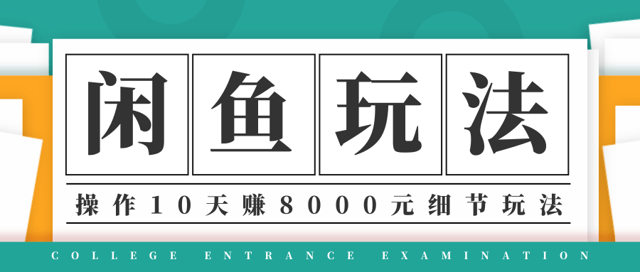 龟课·闲鱼项目玩法实战班第12期，操作10天左右利润有8000元细节玩法-最全项目网