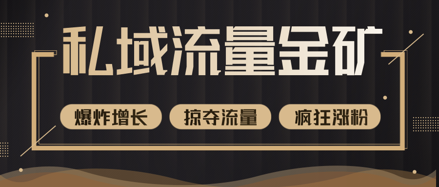 价值2200元私域流量的金矿，循环获取各大媒体精准流量，无限复制网红的精准流量！-最全项目网