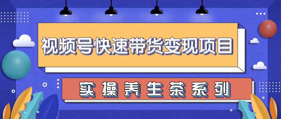 柚子视频号带货实操变现项目，零基础操作养身茶月入10000+-最全项目网