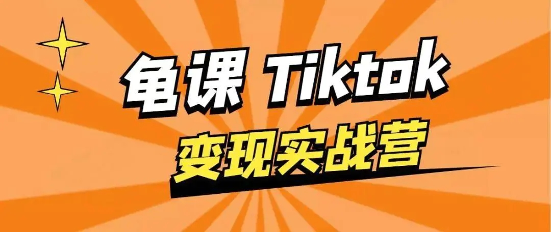 龟课·TikTok变现实战训练营线上第1期，多种变现模式，轻松赚美刀-最全项目网