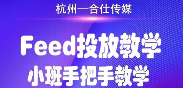 合仕传媒Feed投放教学，手把手教学，开车烧钱必须自己会-最全项目网