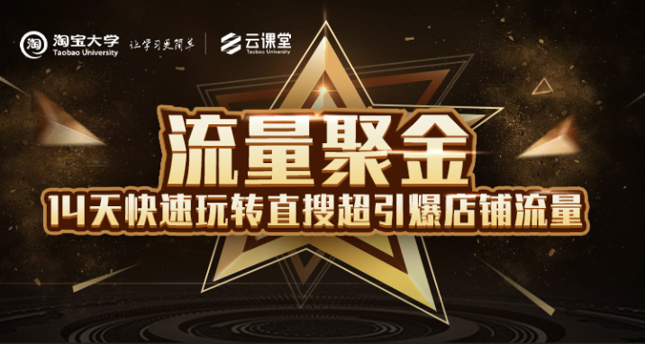 淘宝大学：流量聚金14天快速玩转直搜，超引爆店铺流量，价值8800元-最全项目网