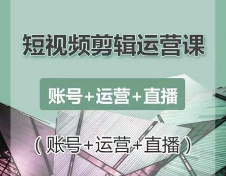 南小北短视频剪辑运营课：账号+运营+直播，零基础学习手机剪辑【视频课程】-最全项目网