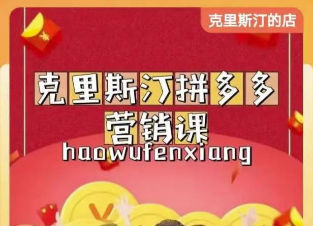 克里斯汀拼多多运营课，适合小白初涉平台，低成本入门-最全项目网