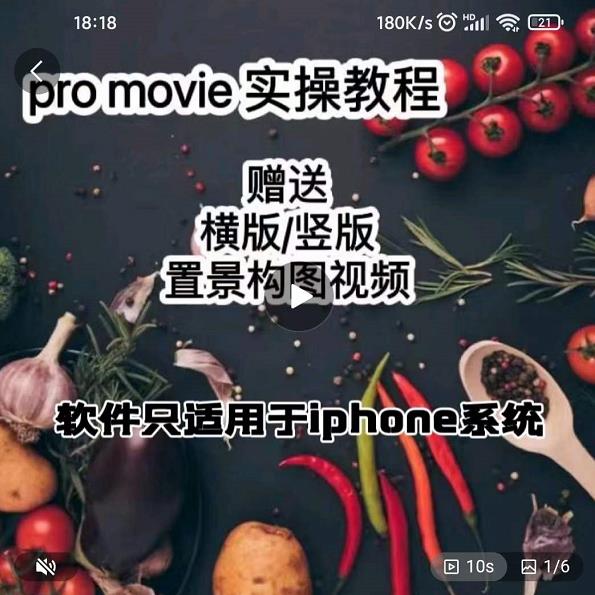 漆十二美食摄影，25​节promovie实操高手课节-最全项目网