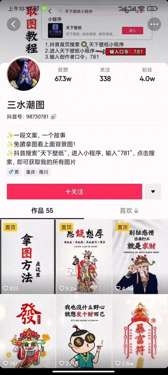 国潮壁纸变现项目，新手可操作日赚200+【素材+软件+教程】-最全项目网