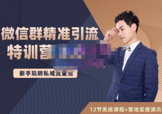 陆明明·微信群精准引流特训营3.0，借助微信群进行引流操作，打造私域流量池-最全项目网