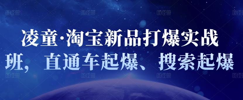 凌童·淘宝新品打爆实战班，直通车起爆、搜索起爆-最全项目网