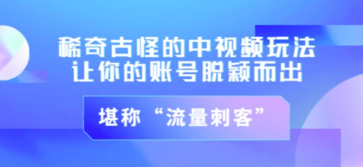 不讲李·稀奇古怪的冷门中视频冷门玩法，让你的账号脱颖而出，成为流量刺客！（图文+视频）-最全项目网