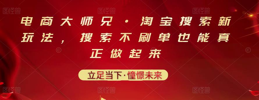 电商大师兄·淘宝搜索新玩法，搜索不刷单也能真正做起来-最全项目网