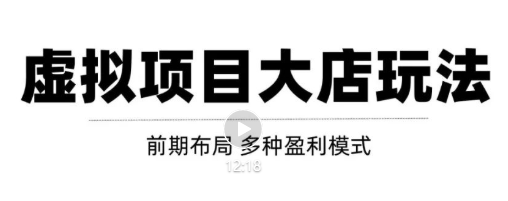 虚拟项目月入几万大店玩法分享，多店操作利润倍增（快速起店盈利）-最全项目网