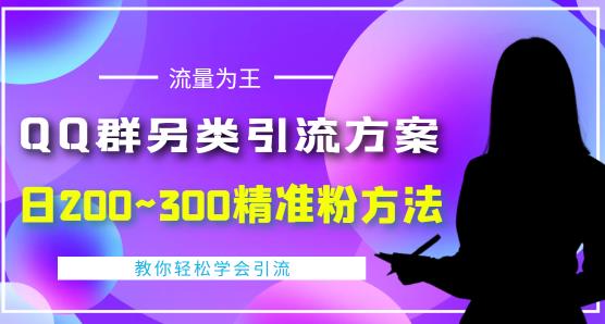 价值888的QQ群另类引流方案，半自动操作日200~300精准粉方法【视频教程】-最全项目网