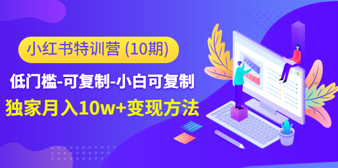 小红书特训营（第10期）低门槛-可复制-小白可复制-独家月入10w+变现方法-最全项目网