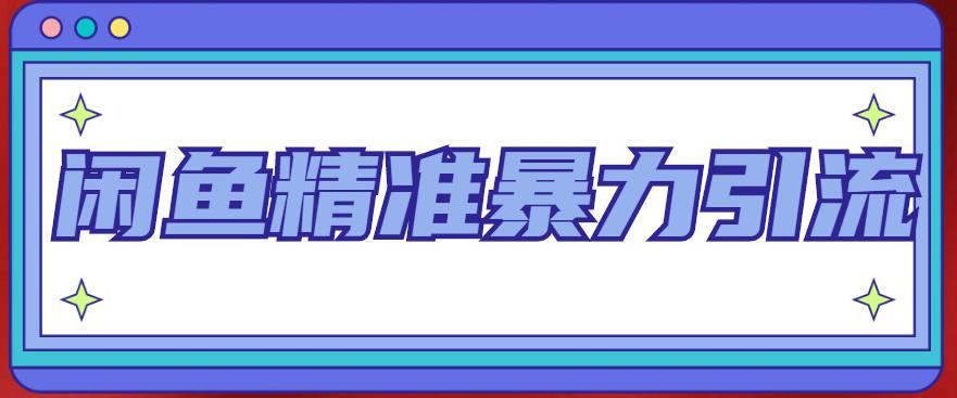 闲鱼精准暴力引流全系列课程，每天被动精准引流100+粉丝-最全项目网