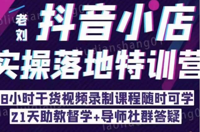 抖音小店实操落地特训营：抖音小店无货源精细化运营，抖店商品卡流量（22节）-最全项目网