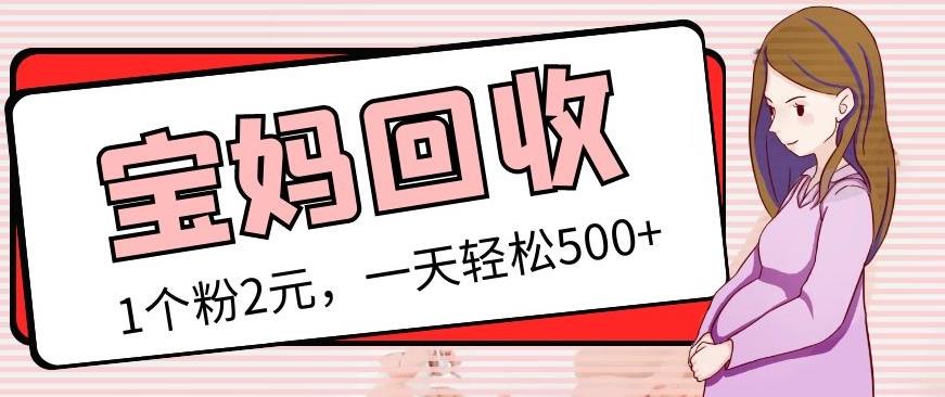最新宝妈粉回收变现计划及胎教音乐高端变现玩法全套教程！（非老玩法）-最全项目网