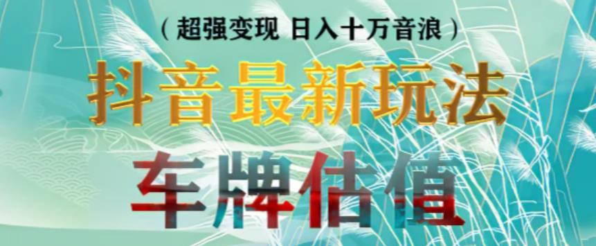 抖音最新无人直播变现直播车牌估值玩法项目，轻松日赚几百+【详细玩法教程】-最全项目网