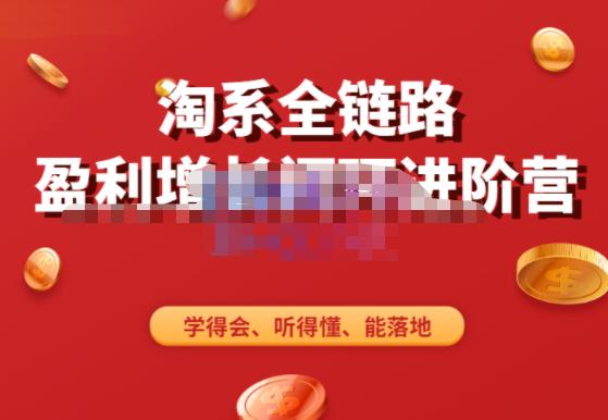 淘系全链路盈利增长闭环进阶营，融合全店动销，学得会、听得懂、能落地！-最全项目网
