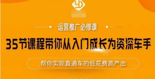 35节课程带你从入门成长为资深车手，让系统学习直通车成为可能，帮你实现直通车的低花费高产出-最全项目网