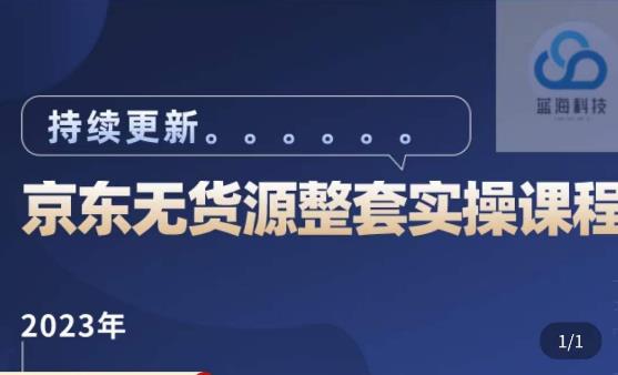蓝七·2023京东店群整套实操视频教程，京东无货源整套操作流程大总结，减少信息差，有效做店发展-最全项目网