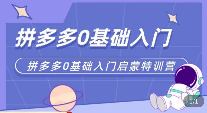 六一电商·拼多多运营0-1实操特训营，拼多多从基础到进阶的可实操玩法-最全项目网