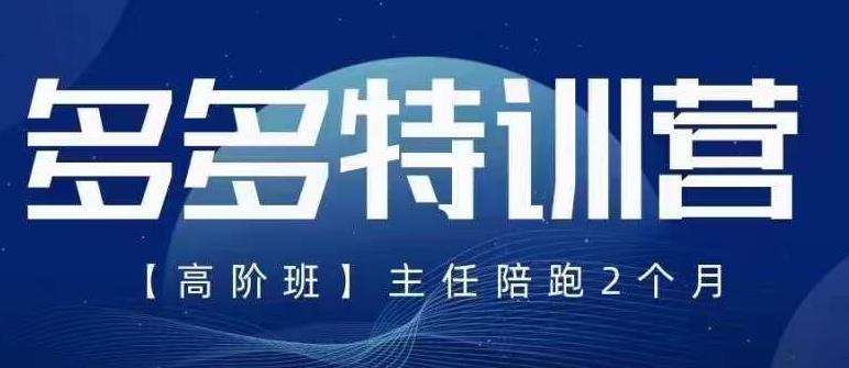 纪主任·5月最新多多特训营高阶班，玩法落地实操，多多全掌握-最全项目网