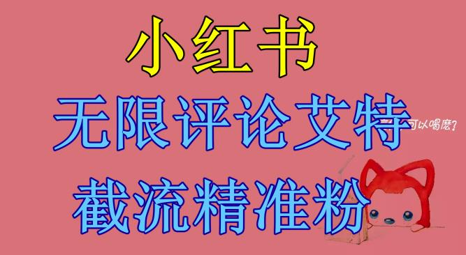 小红书无限评论艾特截流精准粉（软件+教程）-最全项目网