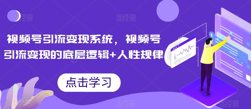 视频号引流变现系统，视频号引流变现的底层逻辑+人性规律-最全项目网