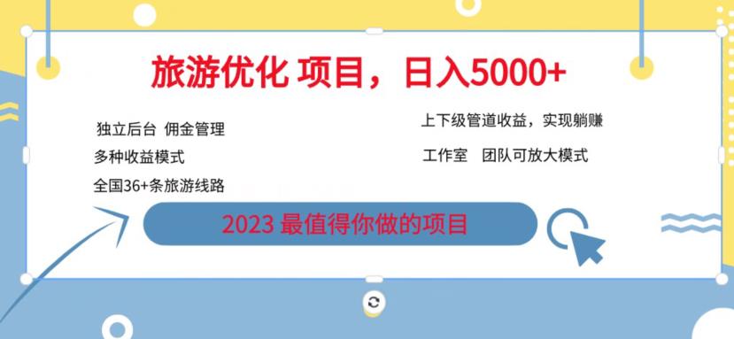 7.22旅游项目最新模式，独立后台+全国35+线路，日入5000+【揭秘】-最全项目网