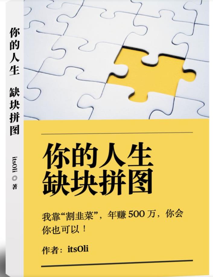 某高赞电子书《你的人生，缺块拼图——我靠“割韭菜”，年赚500万，你会你也可以》-最全项目网