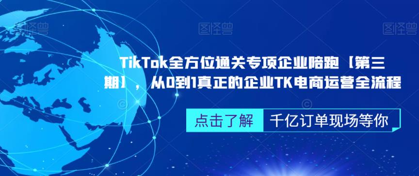 ‎TikTok全方位通关专项企业陪跑【第三期】，从0到1真正的企业TK电商运营全流程-最全项目网