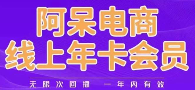 阿呆电商线上年会员，阿呆电商干货分享（更新中）-最全项目网