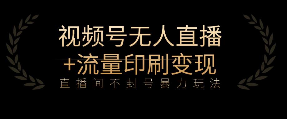 全网首发视频号不封号无人直播暴利玩法+流量印刷机变现，日入1000+【揭秘】-最全项目网