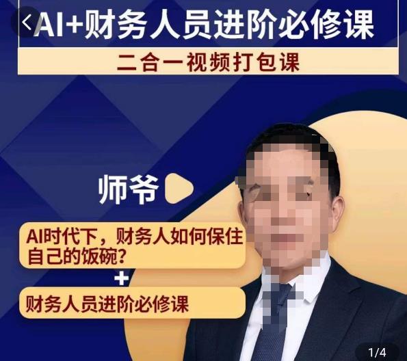 AI+财务人员进阶必修课二合一视频打包课，财务人员进阶必修课-最全项目网