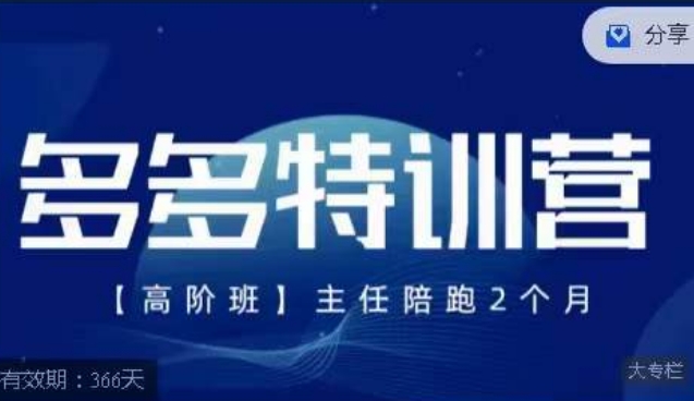 纪主任·多多特训营高阶班【9月13日更新】，拼多多最新玩法技巧落地实操-最全项目网