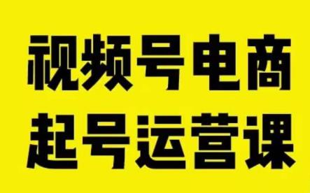 视频号电商起号运营课，教新人如何自然流起号，助力商家0-1突破-最全项目网