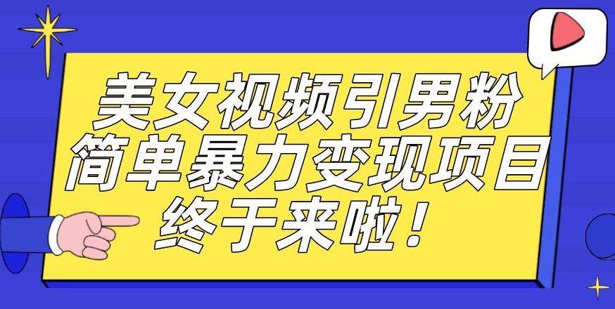 价值3980的男粉暴力引流变现项目，一部手机简单操作，新手小白轻松上手，每日收益500+【揭秘】-最全项目网