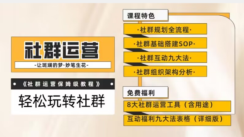 【社群运营】保姆式教程：九大互动法，八款社群运营工具助你轻松玩转社群【揭秘】-最全项目网
