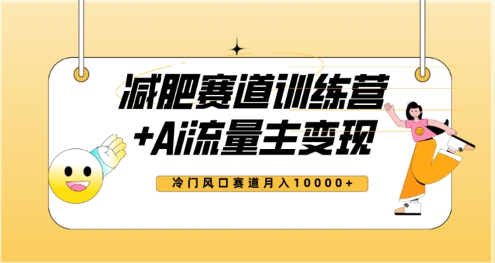 全新减肥赛道AI流量主+训练营变现玩法教程，蓝海冷门赛道小白轻松上手，月入10000+-最全项目网