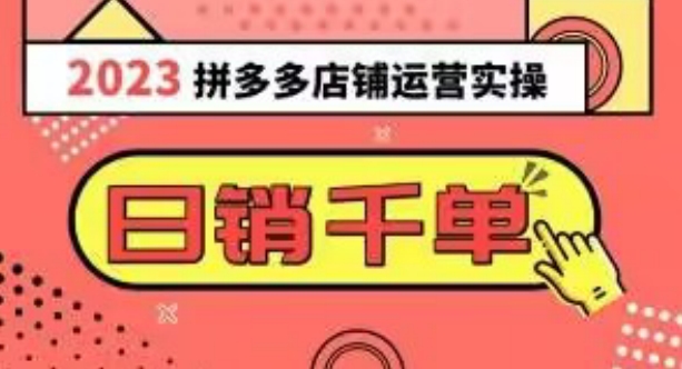 2023拼多多运营实操，每天30分钟日销1000＋，爆款选品技巧大全（10节课）-最全项目网