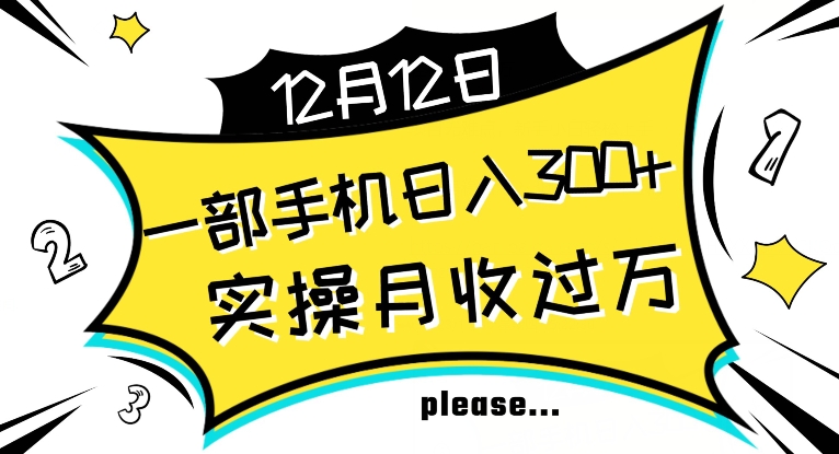 【全网变现首发】新手实操单号日入500+，渠道收益稳定，项目可批量放大【揭秘】-最全项目网