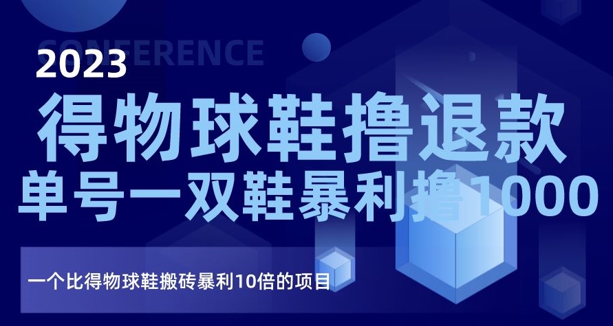 2023得物球鞋撸退款，单号一双鞋暴利撸1000，一个比得物球鞋搬砖暴利10倍的项目【揭秘】-最全项目网