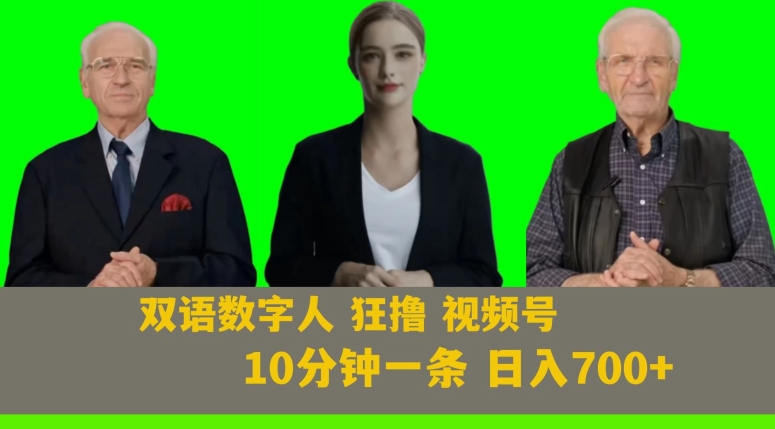 Ai生成双语数字人狂撸视频号，日入700+内附251G素材【揭秘】-最全项目网