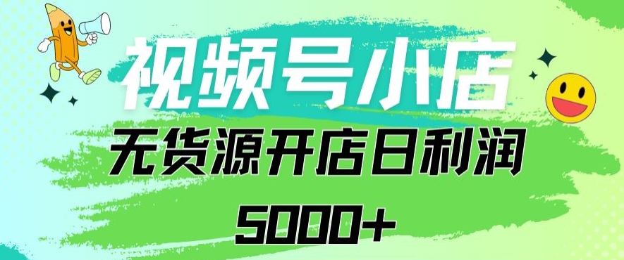 视频号无货源小店从0到1日订单量千单以上纯利润稳稳5000+【揭秘】-最全项目网