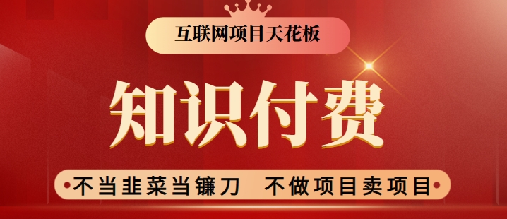 2024互联网项目天花板，新手小白也可以通过知识付费月入10W，实现财富自由【揭秘】-最全项目网