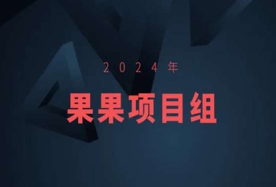 2024年果果项目组项目合集-果果最新项目-最全项目网