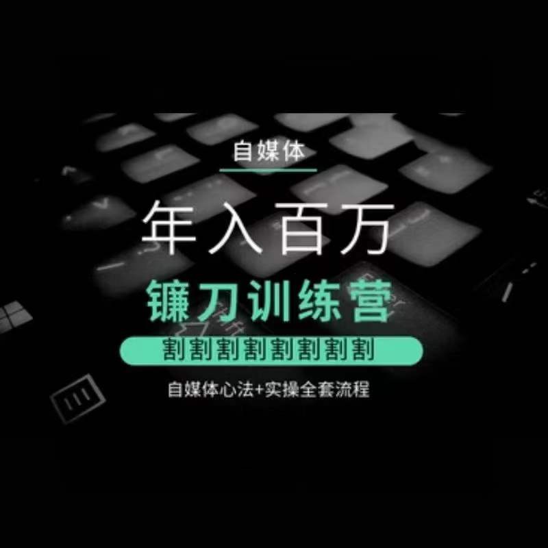 自媒体年入百万镰刀训练营，割割割割割割割割，自媒体心法+实操全套流程-最全项目网