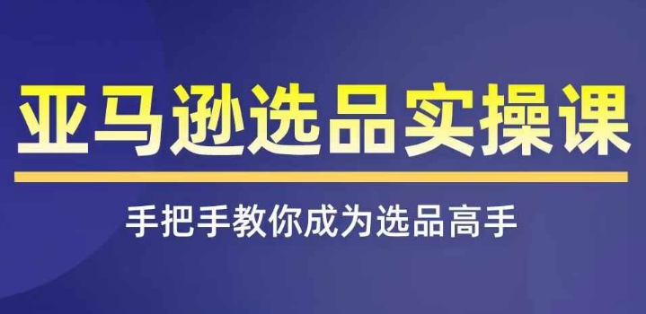 亚马逊选品实操课程，快速掌握亚马逊选品的技巧，覆盖亚马逊选品所有渠道-最全项目网