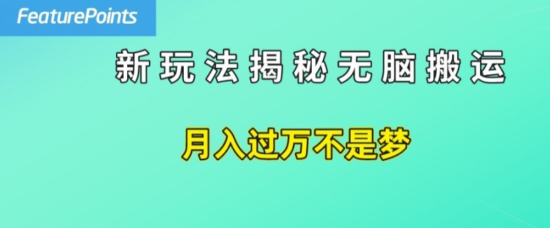 简单操作，每天50美元收入，搬运就是赚钱的秘诀【揭秘】-最全项目网