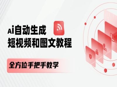 AI自动生成短视频和图文课程，全方位手把手教学-最全项目网